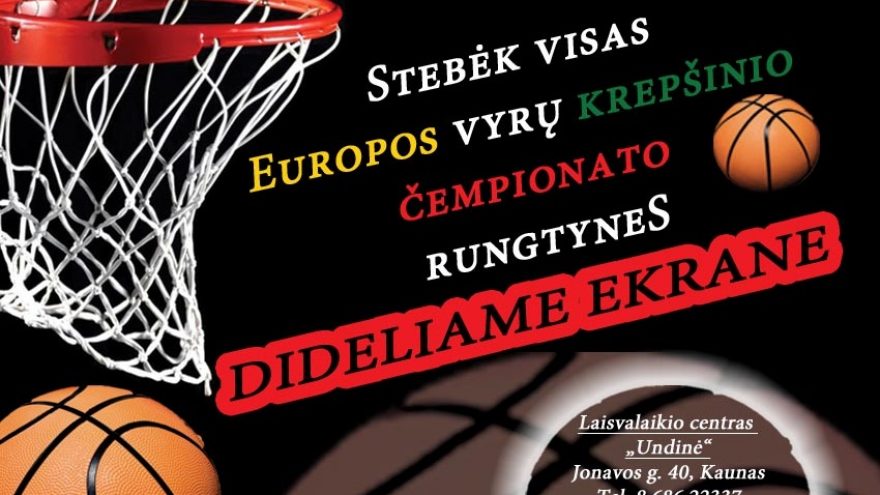 Krepšinio varžybos. Lietuva – Juodkalnija