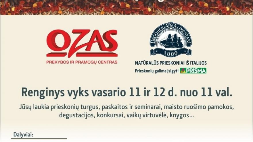 Paragauk pasaulio – prieskonių mugė