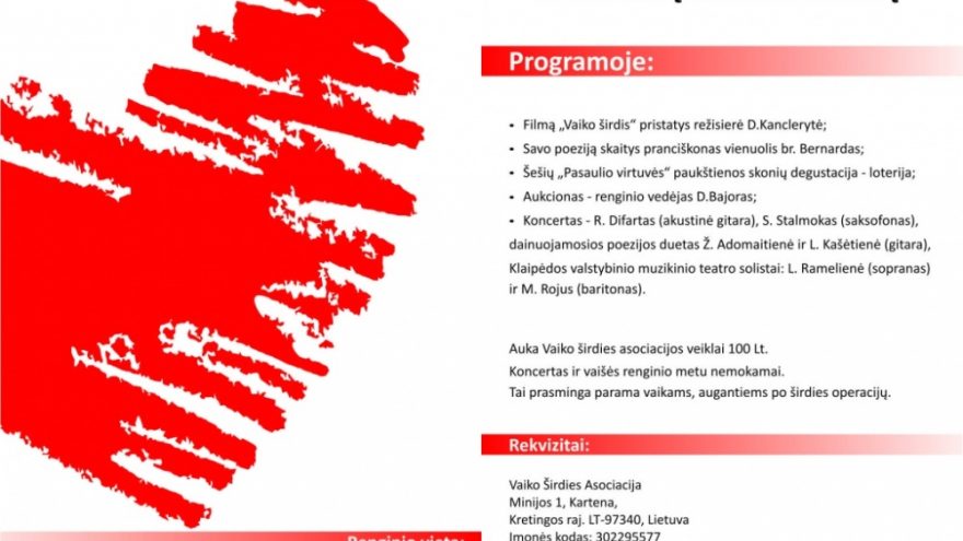 Kad plaktų vaiko širdis