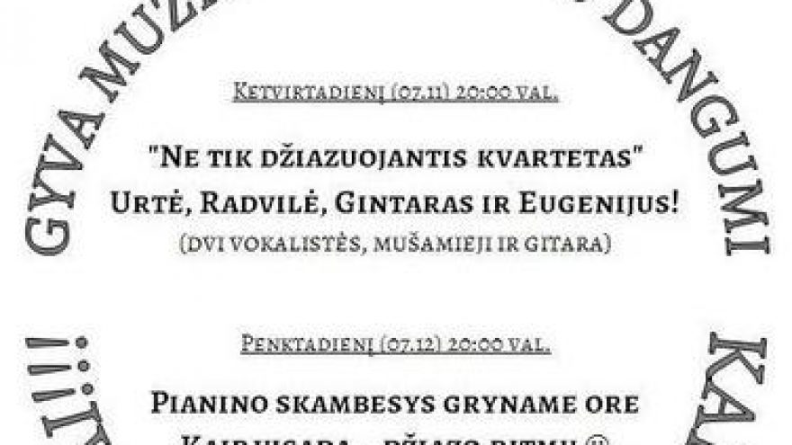 “Ne tik džiazuojantis kvartetas” – po atviru dangumi!