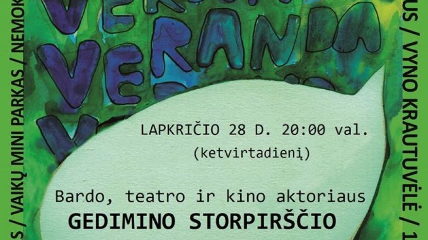 GEDIMINO STORPIRŠČIO AUTORINIS VAKARAS