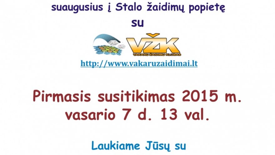 Stalo žaidimų popietė