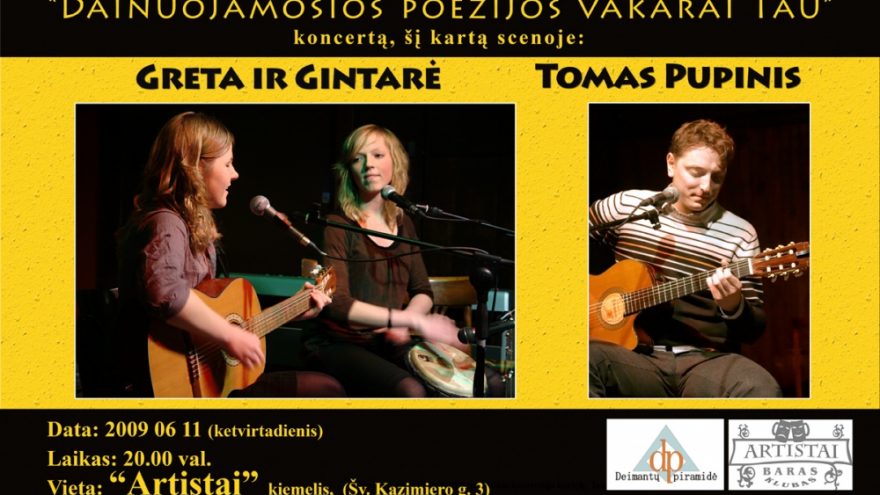 “Dainuojamosios poezijos vakaras TAU”