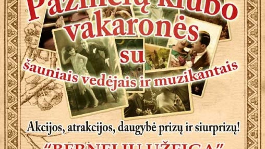 “Pažinčių klubo vakaronės”