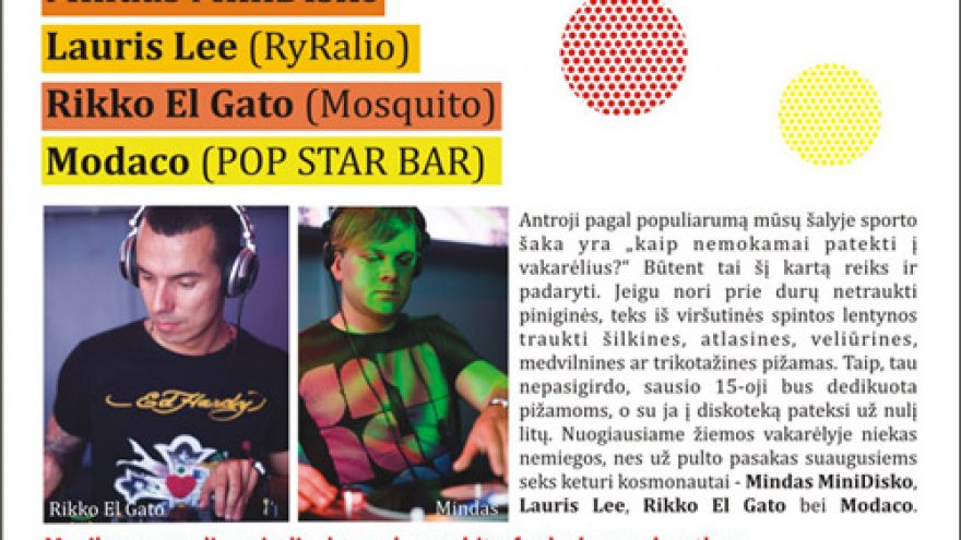 POP STAR PIŽAMŲ VAKARĖLIS