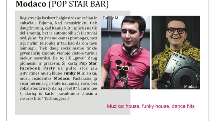 POP STAR FACEBOOK PARTY