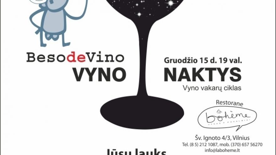 Beso de Vino Vyno naktys