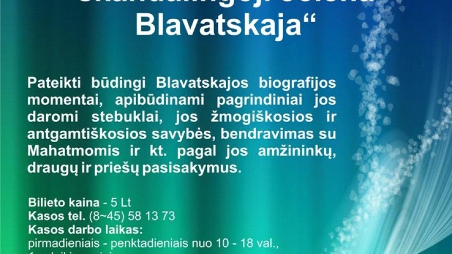 Ta stebuklingoji ir… skandalingoji Jelena Blavatskaja