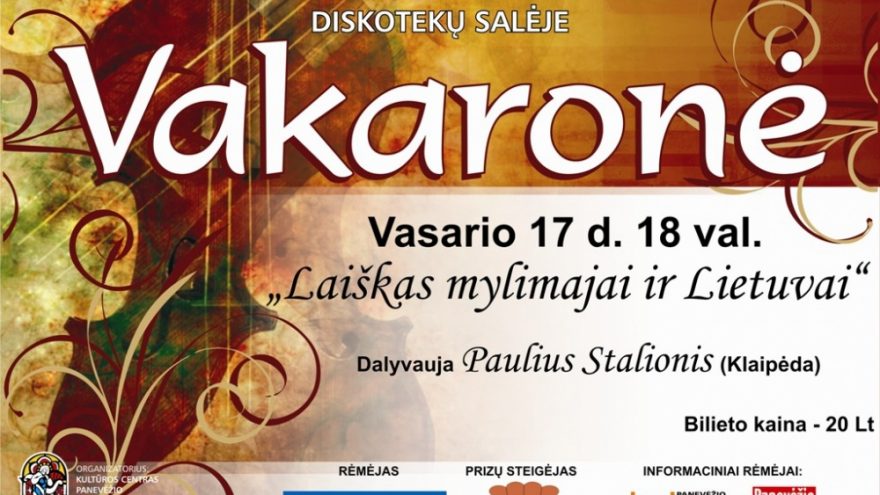 Vakaronė „Laiškas mylimajai ir Lietuvai”