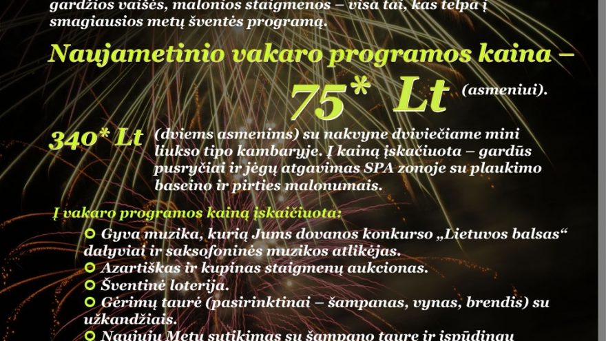 Naujametinė fiesta “Rimuošės dvare”