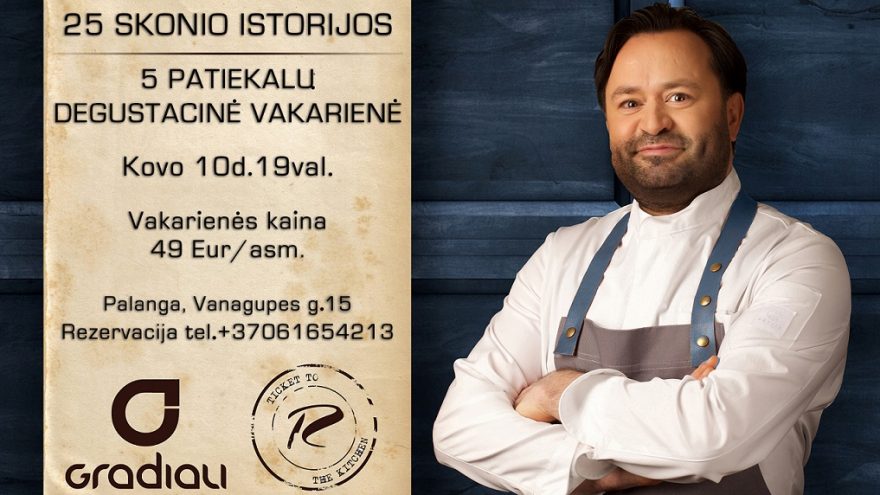 Degustacinė vakarienė “25 skonio istorijos”