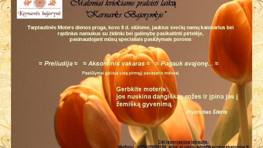 Kovas – pirmas pavasario mėnuo, skirtas Moterims