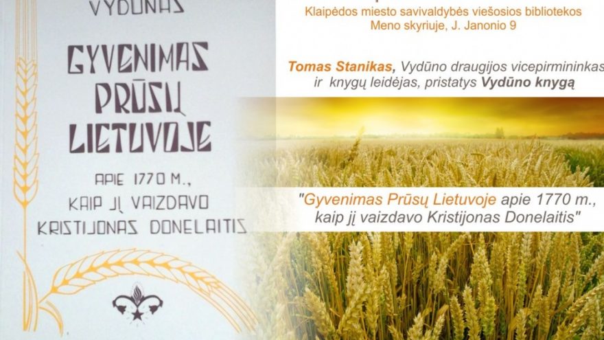 Knygos apie gyvenimą Prūsų Lietuvoje pristatymas