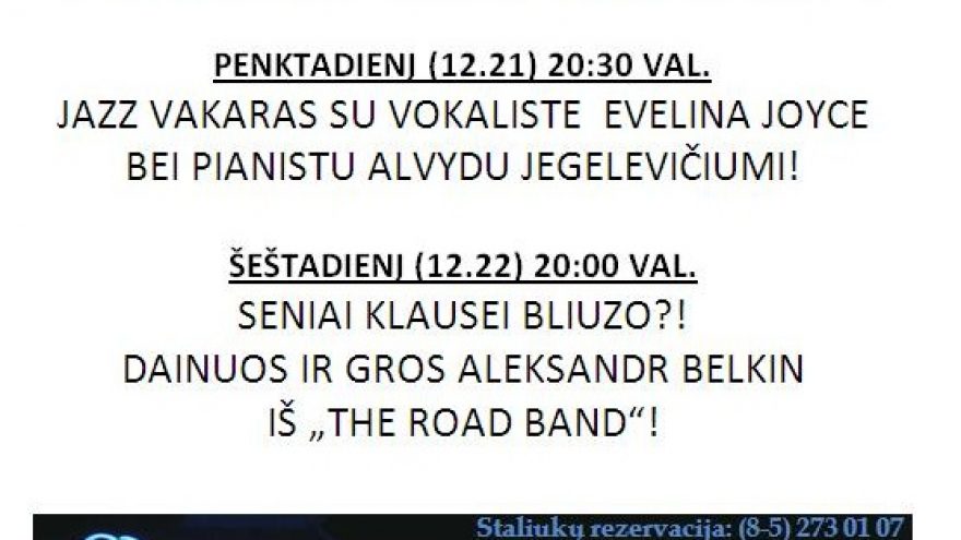 Gyvos muzikos vakarai svetainėje-bare “VERANDA”, Žvėryne!